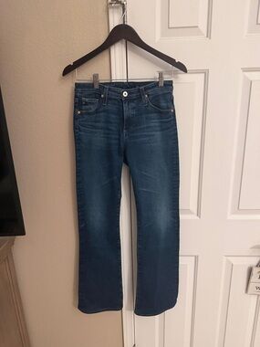 Ag Adriano Goldschmied Blue Denim Jeans angel with Dark Waistband
